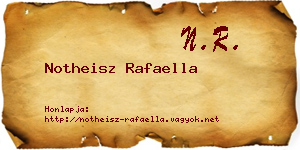 Notheisz Rafaella névjegykártya
